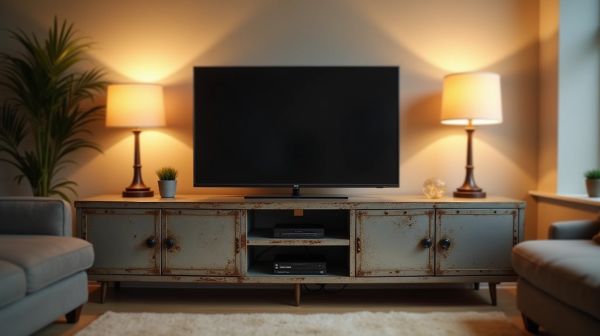 Ajoutez du caractère à votre déco avec un meuble télé industriel