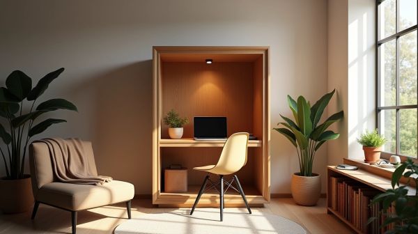 Créez un espace de travail paisible avec une cabine acoustique